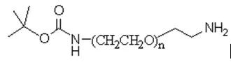 Boc-NH-PEG-Amine，叔丁氧羰基-亚氨基-聚乙二醇-氨基 含有Boc保护胺和游离胺基的PEG