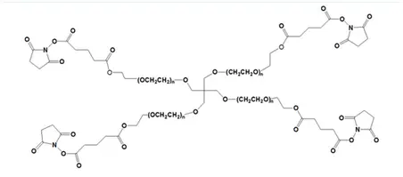 四臂PEG2000琥珀酰亚胺戊二酸酯，4-Arm-PEG2000-SG 定制合成，有多种规格