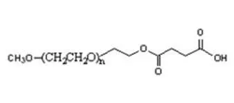 mPEG-Succinic Acid，甲氧基-聚乙二醇-丁二酸 粘稠液体或者固体粉末，取决于分子量