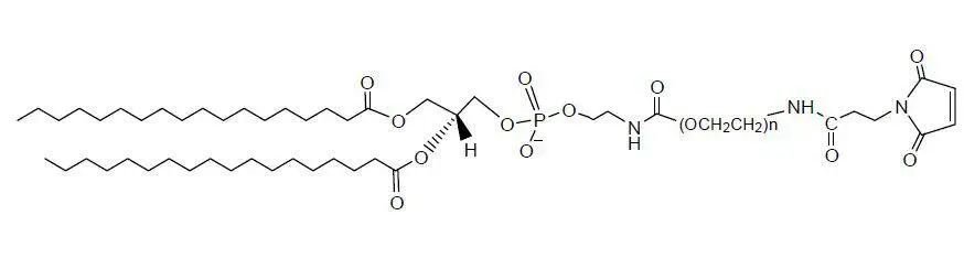 474922-22-0，DSPE-PEG2000-MAL 呈白色粉末状，可溶于水和大部分有机溶剂