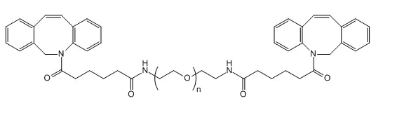 二苯基环辛炔-聚乙二醇-二苯基环辛炔，DBCO-PEG-DBCO 不同大小分子量决定不同性状