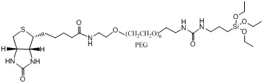 Silane-PEG2000-Biotin 含有生物素和硅烷的线性杂双功能PEG，在水中有很好的溶解性