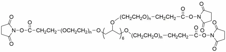 琥珀酰亚胺丁二酸酯修饰的多臂PEG试剂 8-Arm-PEG2000-SS