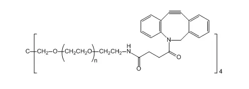 4-Arm-PEG2000-DBCO，含有二苯并环辛炔基的多臂PEG衍生物 定制合成