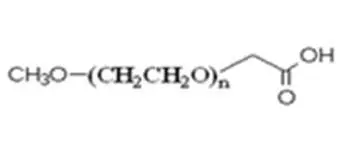 甲氧基-聚乙二醇-羧基，mPEG-Acetic Acid 粘稠液体或者固体粉末，取决于分子量