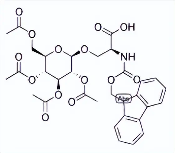 Fmoc-L-Ser(β-D-Glc(Ac)4)-OH，葡萄糖丝氨酸，118358-38-6