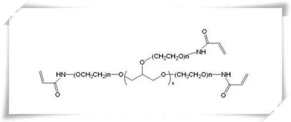 8-Arm PEG-ACA，8-Arm PEG-Acrylamide，八臂-聚乙二醇-丙烯酰胺可用于自由基引发剂