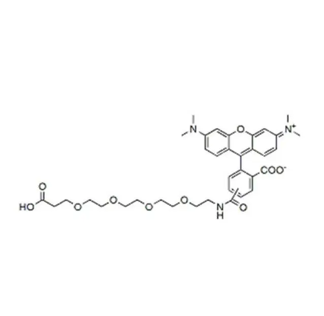 TAMRA红色荧光染料连接剂TAMRA-PEG4-acid1909223-02-4