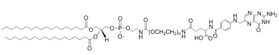 DSPE-PEG-FA Folic acid PEG DSPE 磷脂-聚乙二醇-叶酸溶于有机溶剂