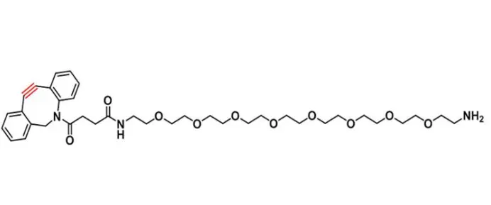 DBCO-PEG8-amine,DBCO-PEG8-NH2,二苯并环辛炔-八聚乙二醇-氨基一种PEG连接剂