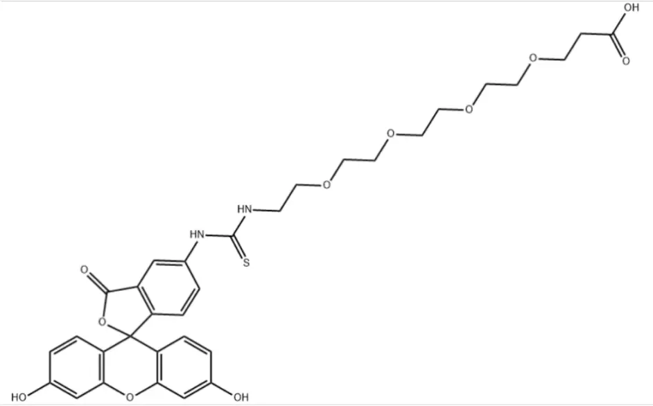 5-FITC-PEG5-COOH，Fluorescein-PEG5-acid|2183440-40-4|荧光素-五聚乙二醇-羧基