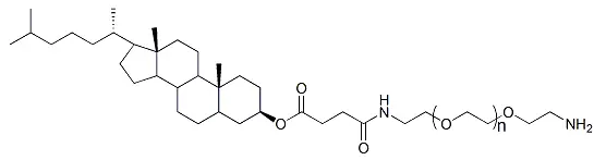 Cholesterol-PEG-Amine 两亲性脂质衍生物胆固醇-聚乙二醇-氨基