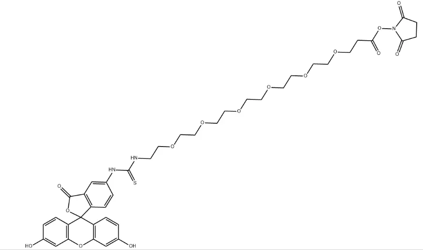 5-FITC-PEG6-NHS酯|荧光素-PEG6-NHS|荧光素-六聚乙二醇-活性酯