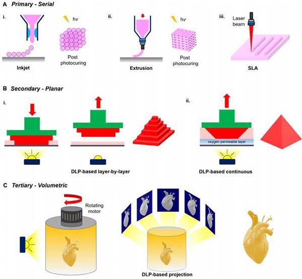 光聚合生物材料和基于光的3D打印策略在生物医学中的应用