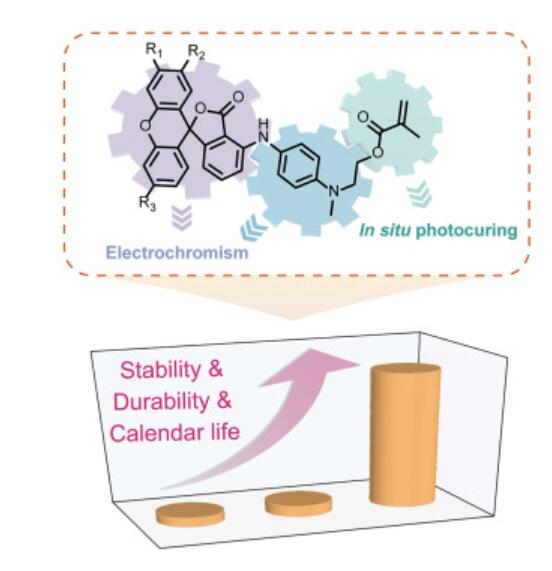 基于原位光固化电致变色材料的高耐久性有机电致变色器件 