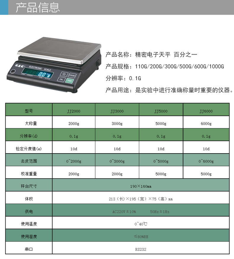 JJ系列电子天平